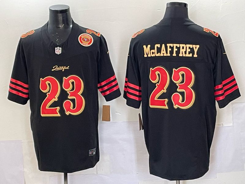 Men Nike San Francisco 49ers #23 Mccaffrey black 5th generation Limited NFL 2025 Jersey 0069->san francisco 49ers->NFL Jersey